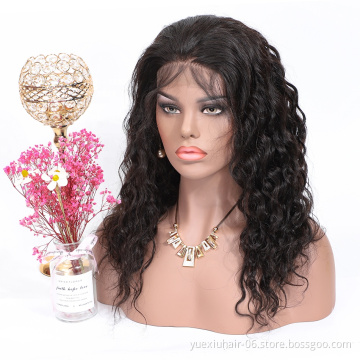 4*4 Human Lace Closure Wig Brazilian Virgin Human Hair Lace Wigs With Baby Hair Water Wave